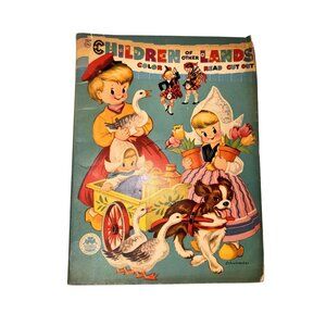 Vintage 1950s Children Of Other Lands Coloring & Activity Book By Whitman